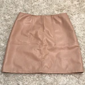 Faux Leather Skirt